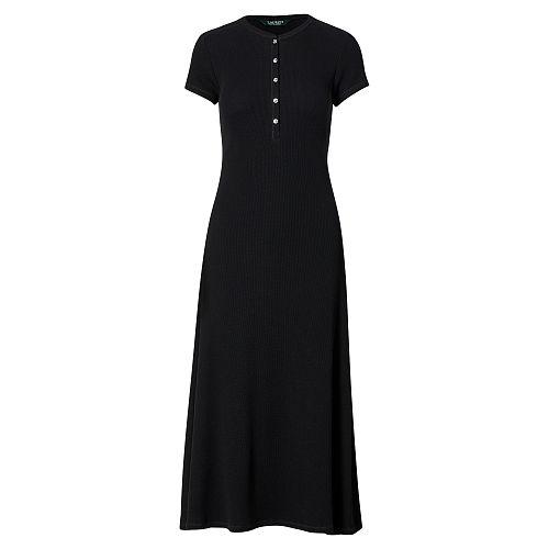 Ralph Lauren Lauren Waffle-knit Cotton Midi Dress
