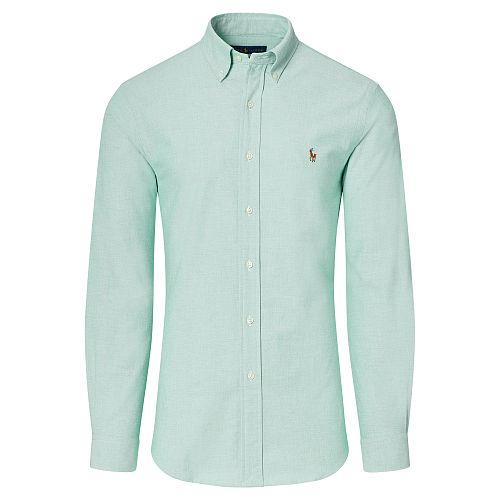 Polo Ralph Lauren Slim-fit Stretch Oxford Shirt Green/white