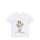 Ralph Lauren Fishing Bear Cotton T-shirt White 24m
