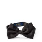 Ralph Lauren Pre-tied Silk Bow Tie Black Satin