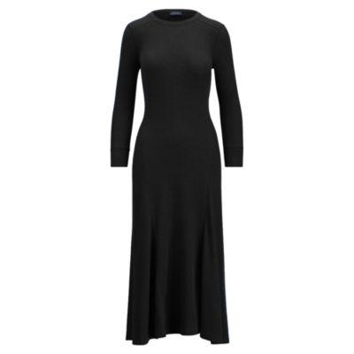 Ralph Lauren Cotton Fit-and-flare Dress Black