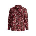 Ralph Lauren Crinkled Cotton Floral Shirt Lipstick Multi