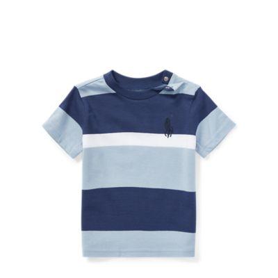 Ralph Lauren Striped Cotton Jersey T-shirt Estate Blue Multi 9m