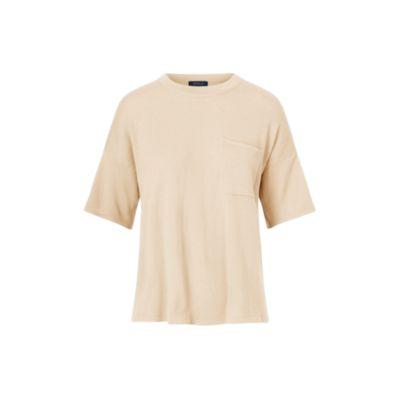Ralph Lauren Boxy Cashmere Pocket Tee Sand