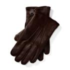 Ralph Lauren Leather Officer's Gloves Brown