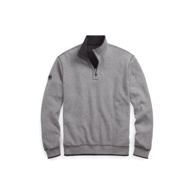 Ralph Lauren Reversible Estate-rib Pullover Black Marl Hthr/grey Hthr