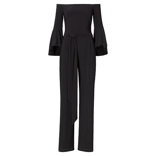 Ralph Lauren Lauren Petite Off-the-shoulder Jumpsuit Black