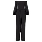 Ralph Lauren Lauren Petite Off-the-shoulder Jumpsuit Black
