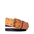 Ralph Lauren Double-prong Webbed Belt Navy/burgundy