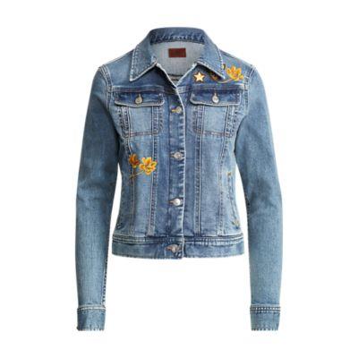 Ralph Lauren Embroidered Patch Denim Jacket Light Authentic Wash
