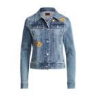 Ralph Lauren Embroidered Patch Denim Jacket Light Authentic Wash