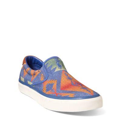 Ralph Lauren Thompson Print Twill Sneaker Dark Blue Multi
