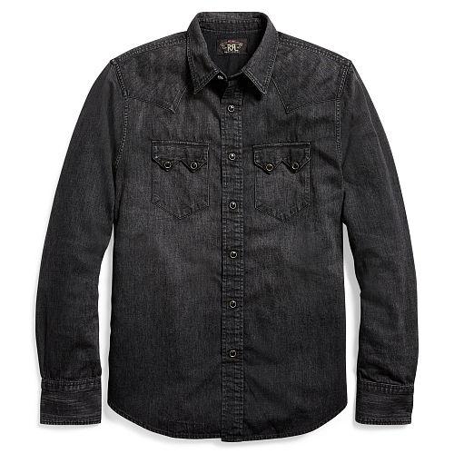 Ralph Lauren Rrl Denim Western Shirt
