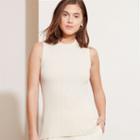 Ralph Lauren Lauren Merino Wool Sleeveless Sweater Ivory