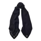 Ralph Lauren Lauren Jeweled Wool-blend Scarf Black/jet & Smoke