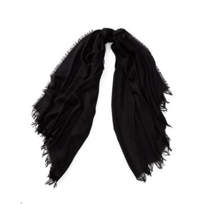 Ralph Lauren Wool-cashmere Wrap Scarf Polo Black