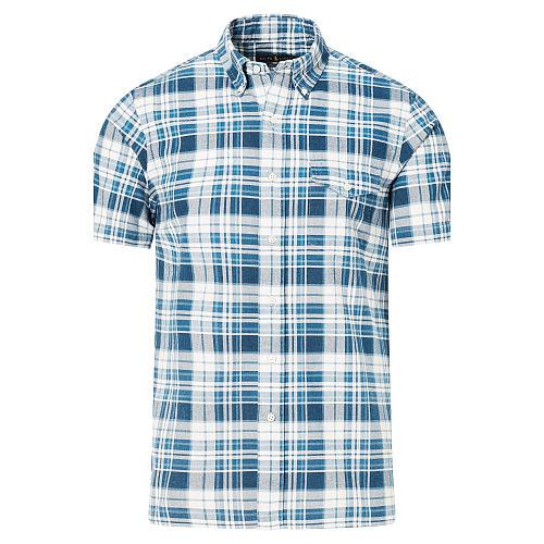 Polo Ralph Lauren Standard Fit Cotton Shirt White/indigo Multi