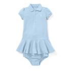 Ralph Lauren Piqu Polo Dress & Bloomer Elite Blue 3m