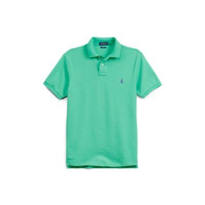 Ralph Lauren Slim Fit Mesh Polo Shirt Pale Kelly