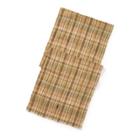 Ralph Lauren Tartan Linen Scarf Olive Leaf Plaid