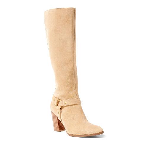 Ralph Lauren Lauren Fareeda Suede Boot Camel