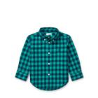Ralph Lauren Checked Cotton Poplin Shirt Green Multi 6m
