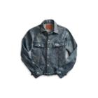 Ralph Lauren Indigo-dyed Leather Jacket Indigo