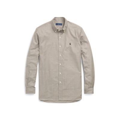 Ralph Lauren Classic Fit Plaid Twill Shirt Caffe/ivory