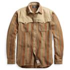 Ralph Lauren Rrl Striped Cotton Military Shirt