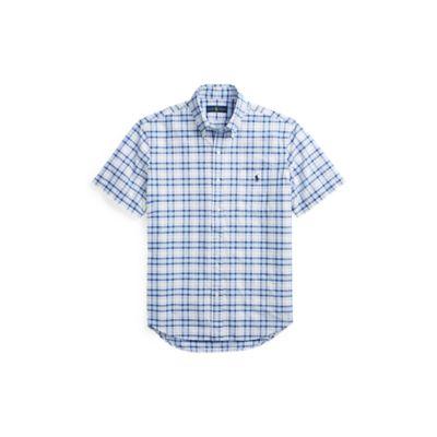 Ralph Lauren Classic Fit Plaid Cotton Shirt Marian Blue Mutli 3x Big