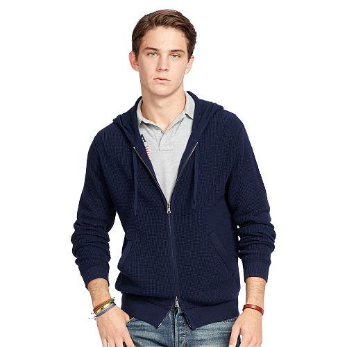 Polo Ralph Lauren Merino Wool Full-zip Hoodie Hunter Navy