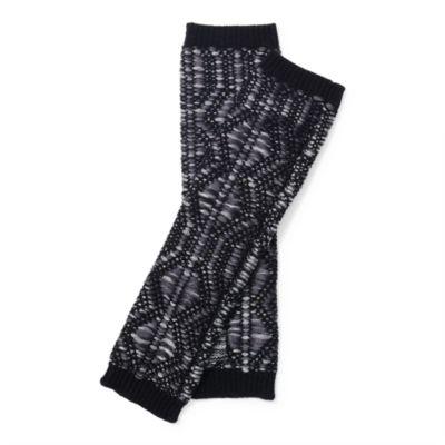 Ralph Lauren Fingerless Metallic Gloves Black/gunmetal