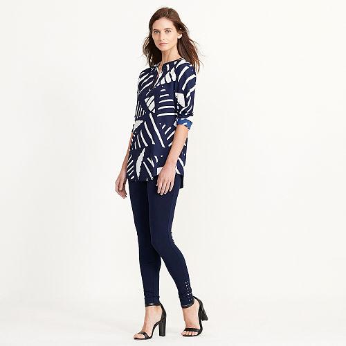 Ralph Lauren Lauren Lace-up Ponte Legging Navy