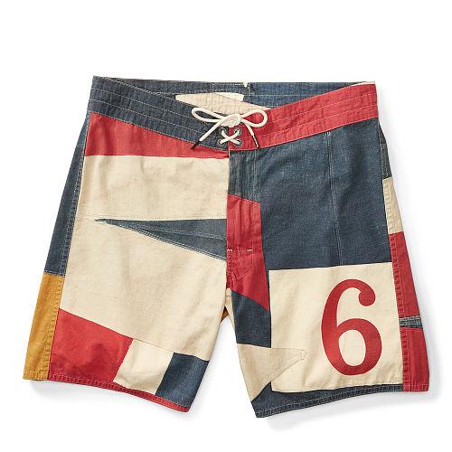 Ralph Lauren Rrl Print Cotton Short Stonewash
