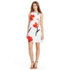 Ralph Lauren Lauren Crepe A-line Dress White/red/multi