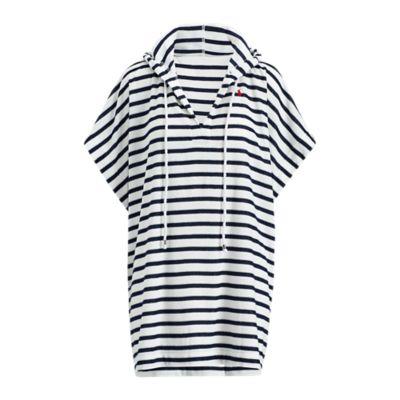 Ralph Lauren Striped Hooded Cover-up White/blue