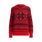 Ralph Lauren Cotton-blend Crewneck Sweater Lipstick Red/polo Black