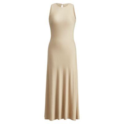 Ralph Lauren Keyhole-back Midi Dress Spring Sand