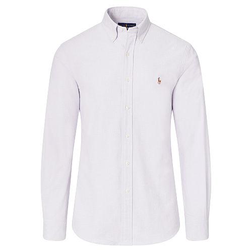 Polo Ralph Lauren Slim-fit Stretch Oxford Shirt Purple/white
