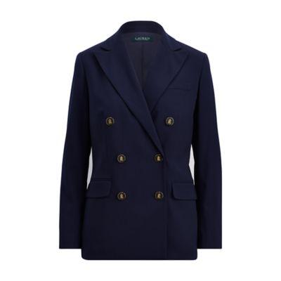 Ralph Lauren Double-breasted Wool Blazer Rl Navy