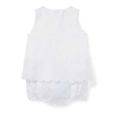 Ralph Lauren Embroidered Top & Bloomer Set White 18m
