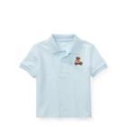 Ralph Lauren Polo Bear Cotton Polo Shirt Beryl Blue 6m