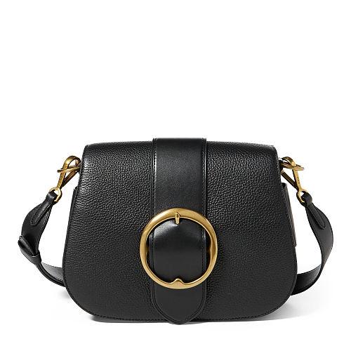 Polo Ralph Lauren Leather Large Belt Saddle Bag
