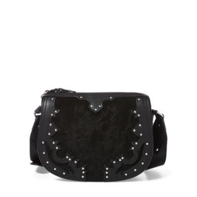 Ralph Lauren Western Suede Crossbody Bag Black