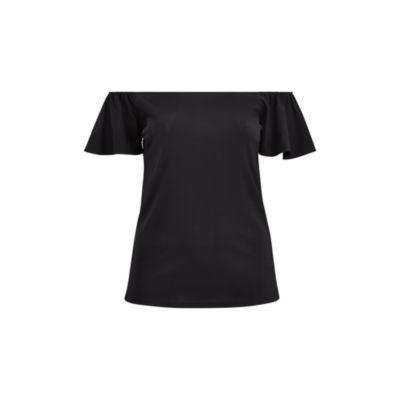 Ralph Lauren Jersey Off-the-shoulder Top Polo Black
