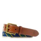 Polo Ralph Lauren Tie-overlay Webbed Belt Green Multi