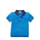 Ralph Lauren Cotton Mesh Polo Shirt Kite Blue 12m
