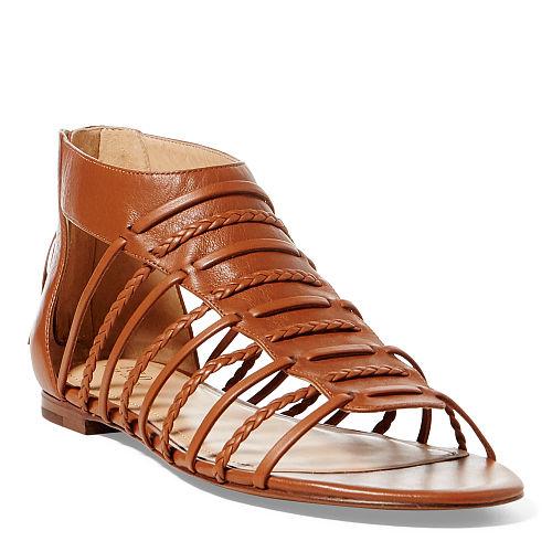 Polo Ralph Lauren Jadine Nappa Leather Sandal Cuoio