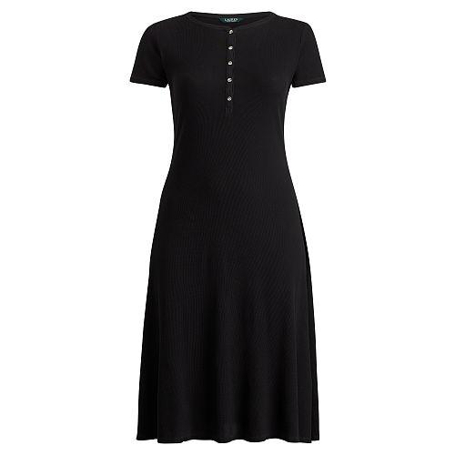 Ralph Lauren Lauren Woman Waffle-knit Cotton Midi Dress