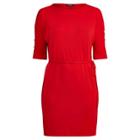 Ralph Lauren Button-sleeve Jersey Dress Lipstick Red